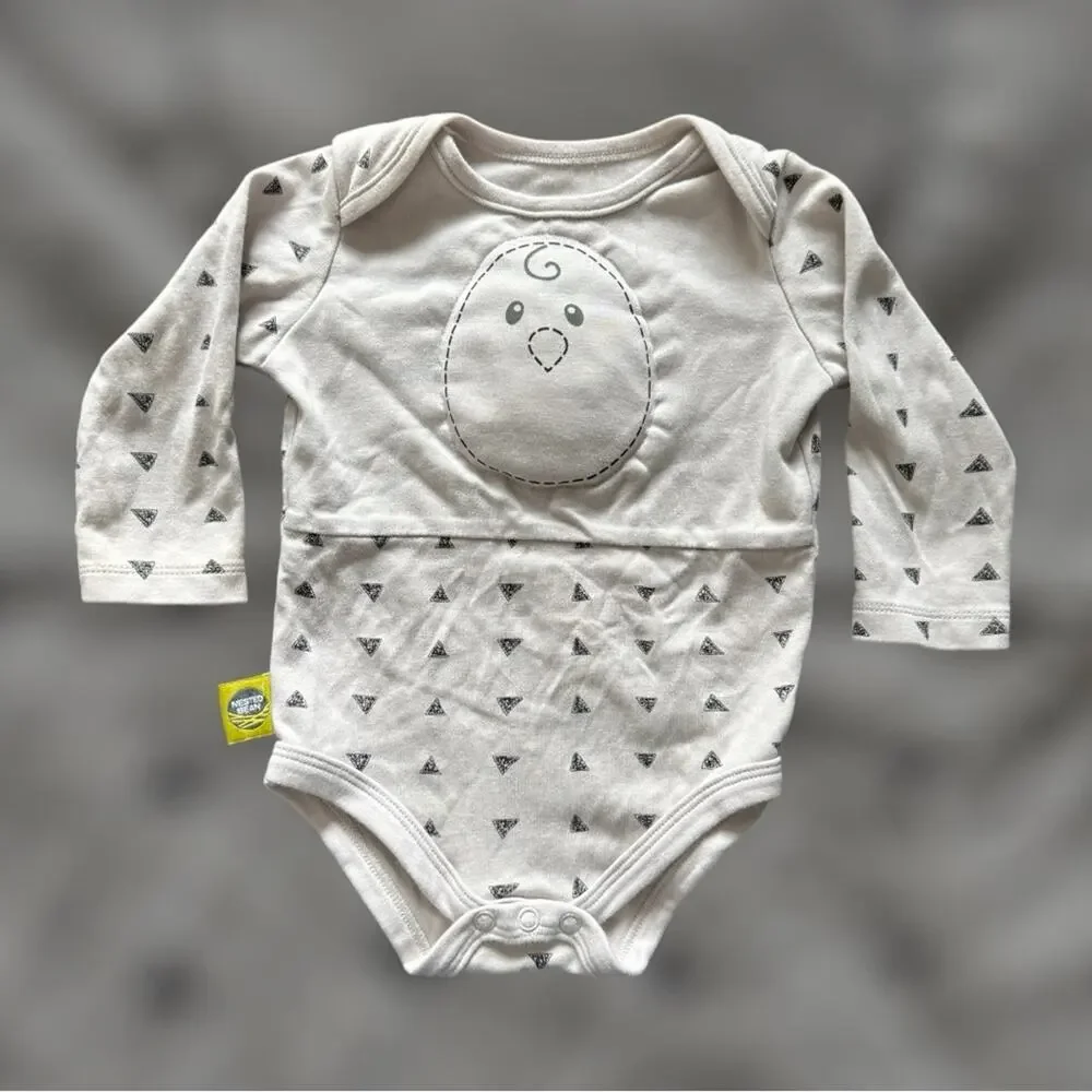 Nested Beans Zen Footie Classic and Zen Bodysuit Gently Weighted Size 6-12 M